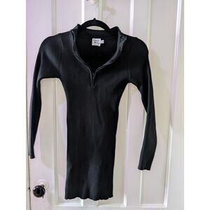 LOT OF 2 DRESSES: Black Princess Polly Small dress + Small QQQ Cream long sleeve